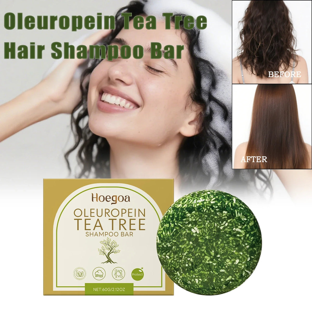 Herbal Tea Tree Oil Shampoo Bar – Scalp & Hair Care Herbal Shampoo Bar Qme