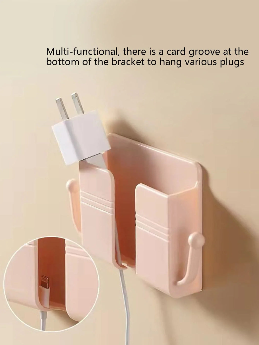 Wall-Mounted Remote Control & Phone Storage Box with Hook Wall Storage Organizer Qme