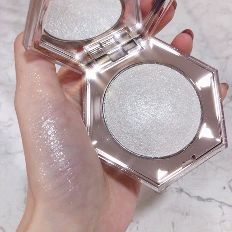 Glitter Highlighter Makeup Palette – Face, Body & Cheek Shimmer Highlighter Palette Qme