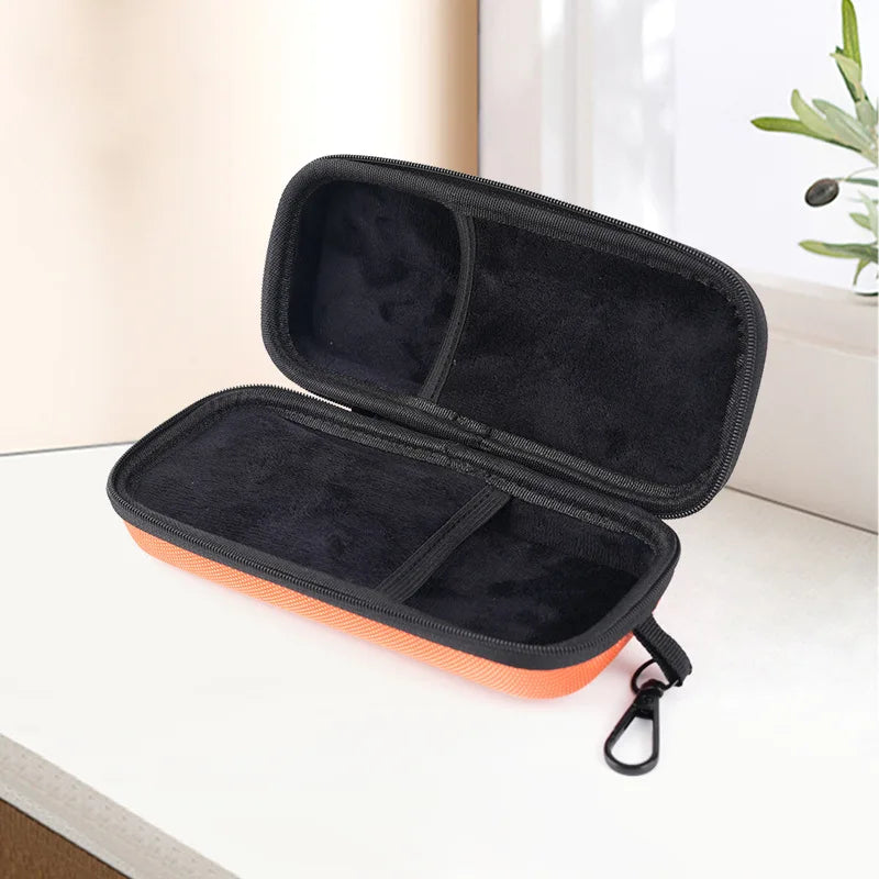 Hard Shell Double Compartment Glasses Case | EVA Storage Box Glasses Storage Case Qme Orange