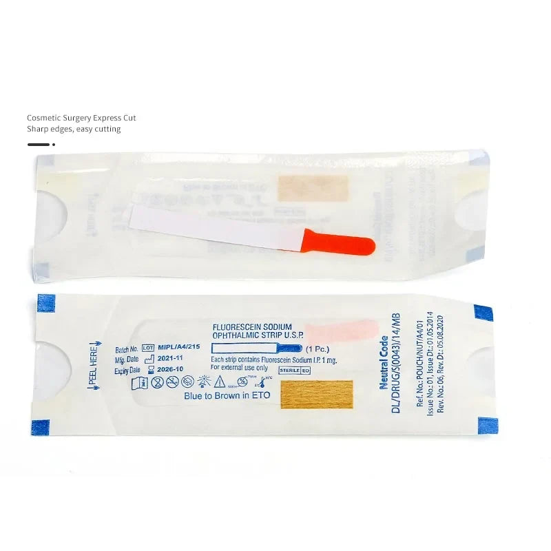 Sodium Fluorescein Tear Test Filter Strips | Qme Ophthalmic Ophthalmic Test Strips Qme