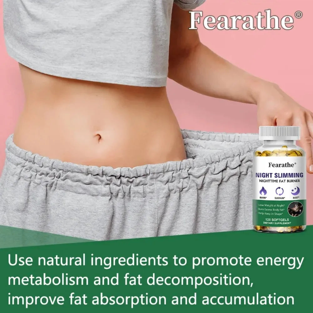Fearathe Night Metabolic Support Capsules – Non-GMO Collagen Wellness Supplement Qst