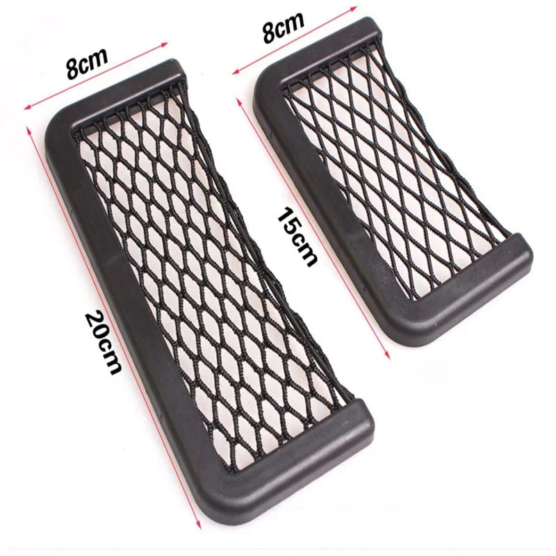 Car Seat Side Mesh Storage Bag & Phone Pocket Organizer Car Seat Organizer Qme