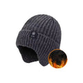 Fleece Lined Beanie Hat with Earflap – Winter Knit Cap Winter Beanie Hat Qme C