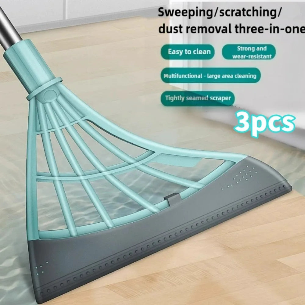 Silicone Floor Broom & Hair Squeegee – Anti-Stick Dust Remover Silicone Floor Broom Qme