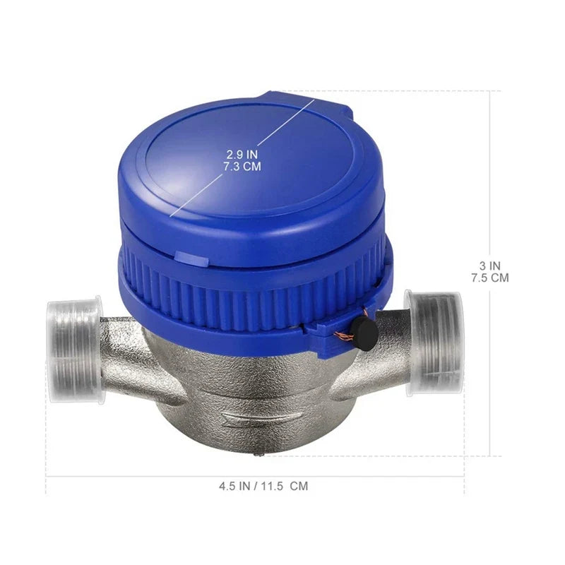 Single Jet Brass Water Flow Meter for Home & Garden Water Flow Meter Qme