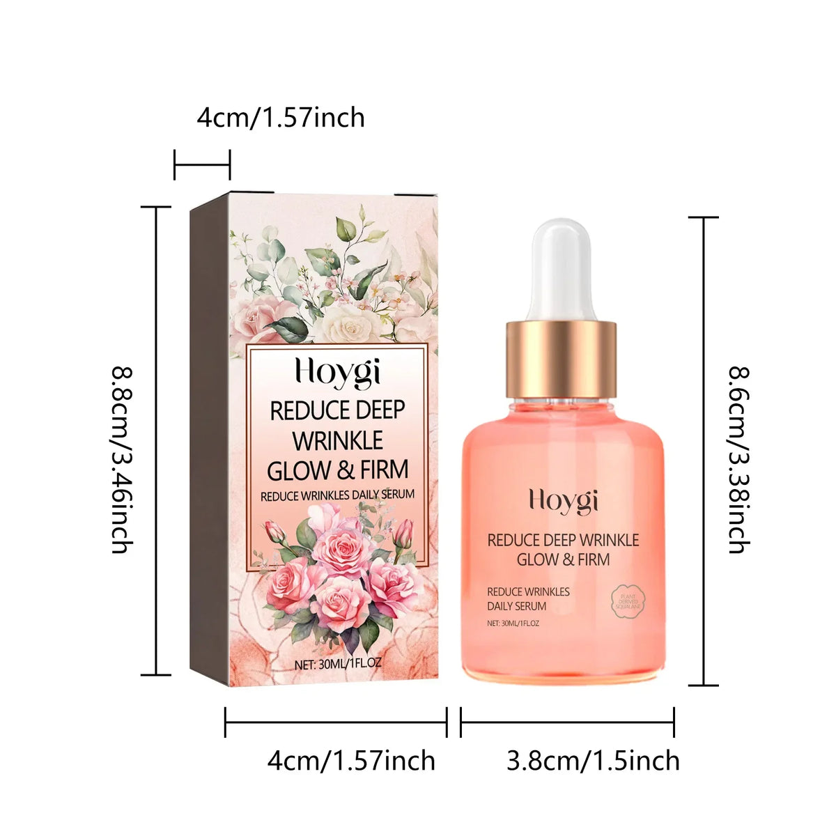 Rose Serum – Hydrating, Brightening & Pore-Minimizing Oil Facial Serum Qme