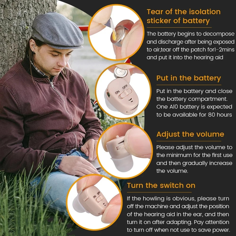 XceeFit ITE Mini Digital Hearing Aid – Smart Sound Amplifier Digital Hearing Aid Qst
