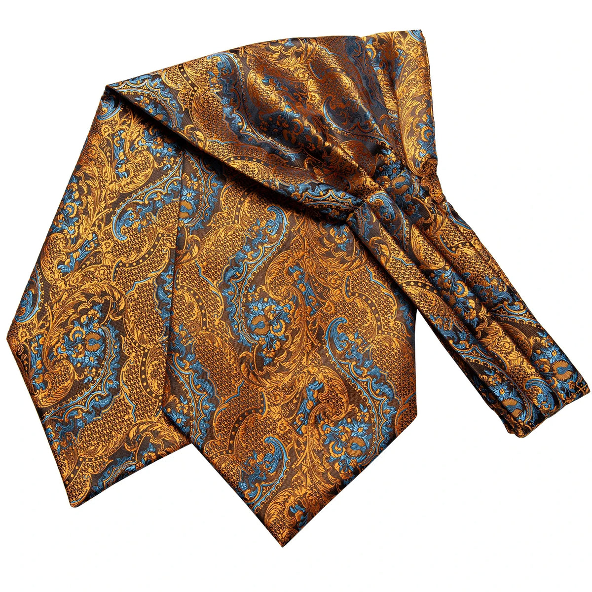 Men's Silk Ascot, Pocket Square & Cufflinks Set | Jacquard Ascot & Cufflinks Set Qme