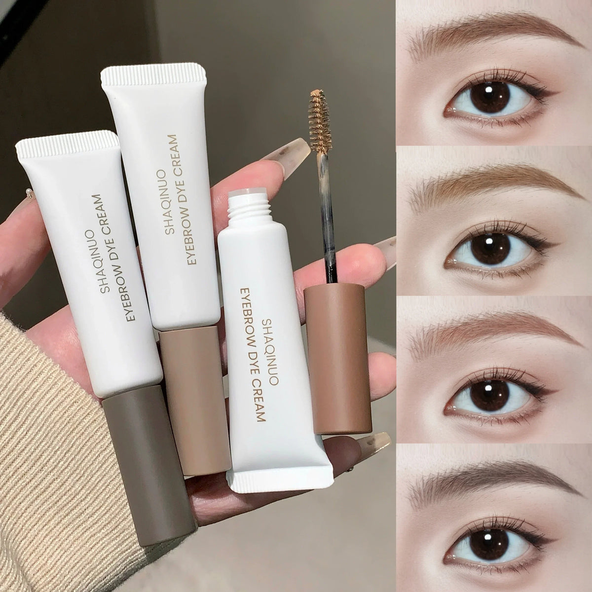 SHAQINUO Natural Mist Eyebrow Dye Gel Tint Mascara Long Lasting Eyebrow Tint Mascara Qme