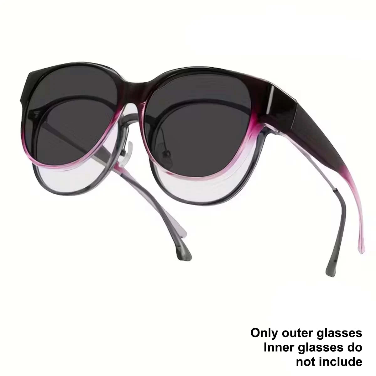VOPHA Fit Over Sunglasses UV400 Wrap-Around Unisex T01 Fit Over Sunglasses Qst T03-1PC-Purple
