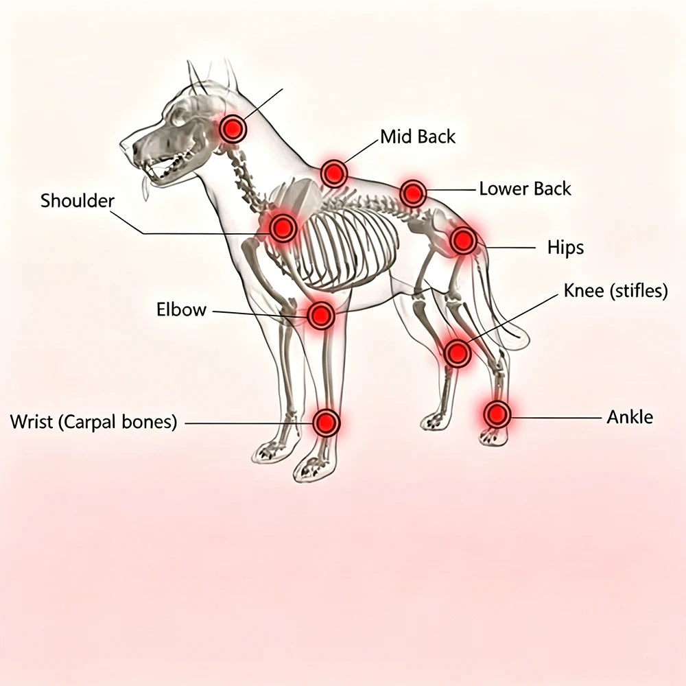 Pet Red Infrared Light Therapy Belt – 660nm 830nm for Dogs Pet Light Therapy Belt Qst