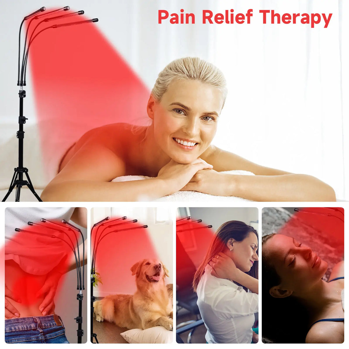 660 & 850nm Red Light Therapy Panel with Timer & Stand Red Light Therapy Panel Qst