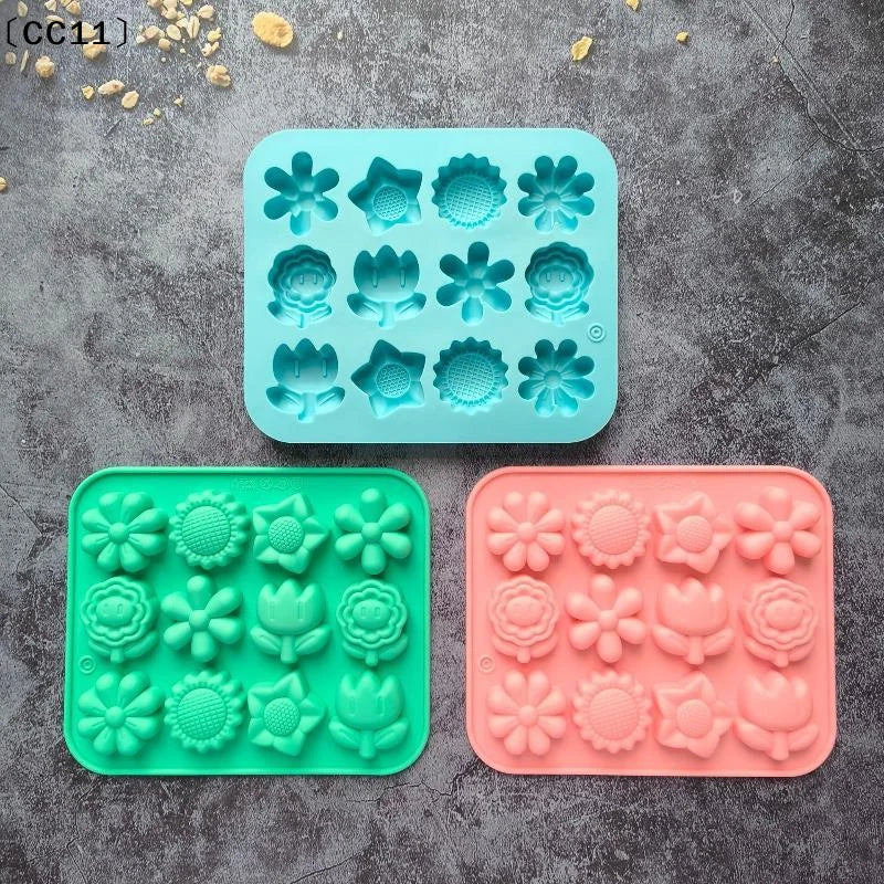 Silicone Flower Mold – Non-Stick Chocolate, Candy & Jelly Silicone Baking Mold Qme