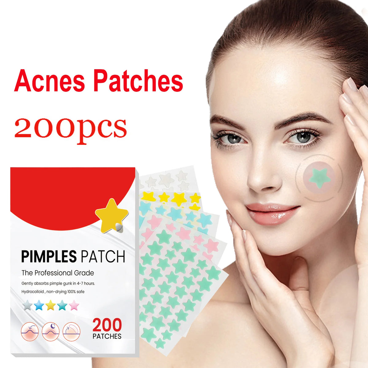 Jaysuing 200pcs Acne Pimple Patch – Blemish Cover Skin Care Acne Repair Patch Qst 200pcs
