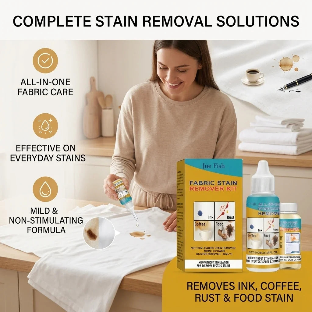 Qme Fabric Stain Remover – Dissolves Oil Stains, Quick-Dry Fabric Stain Remover Qme