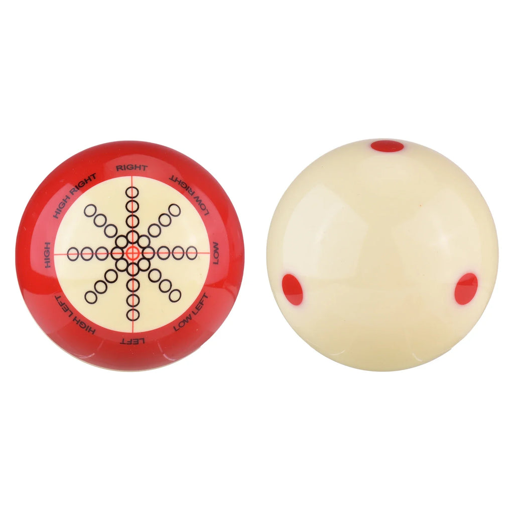 Resin Billiard Training Cue Ball Set – Red & White Pool Practice Billiard Training Ball Qme 1 Pair