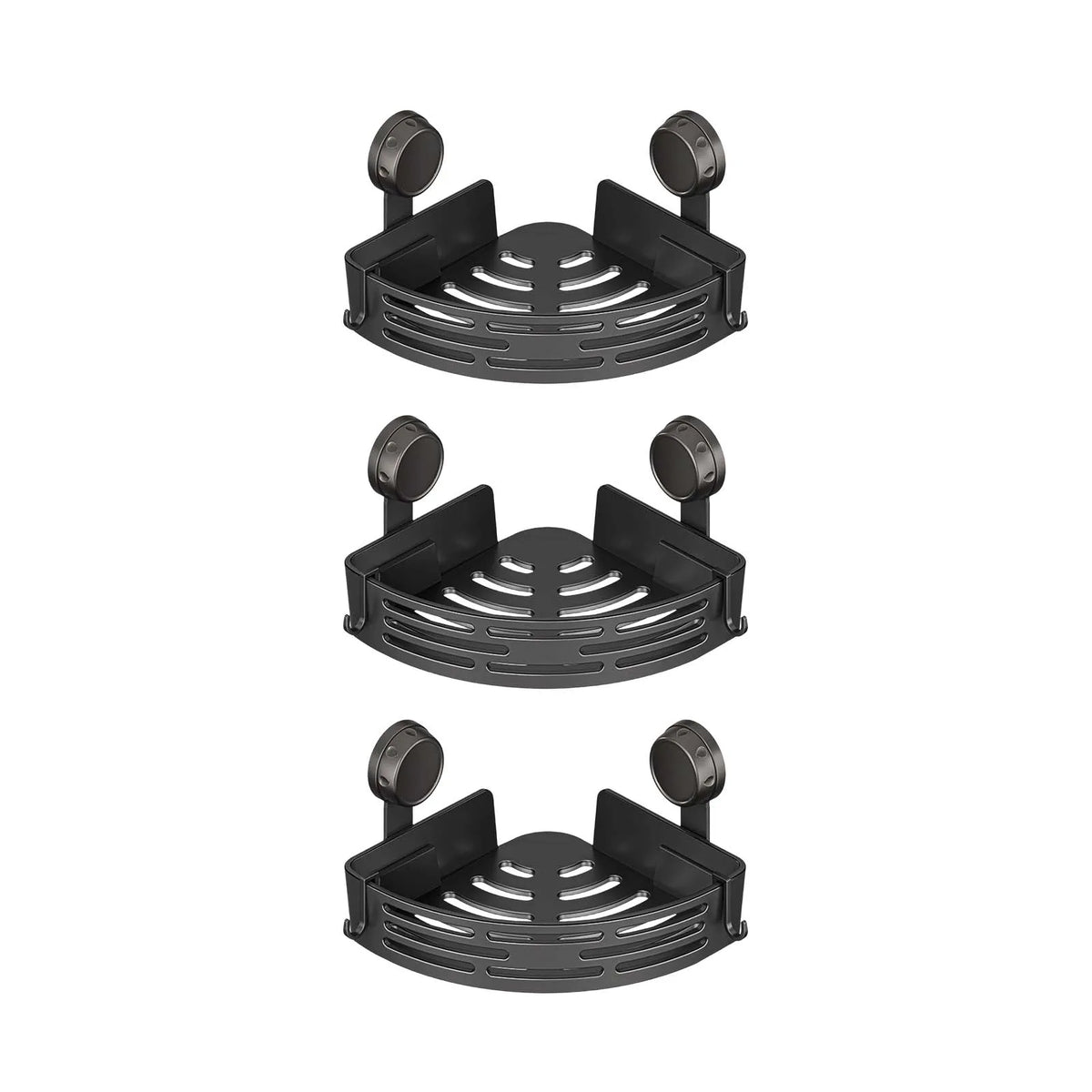 No-Drill Suction Cup Corner Shower Shelf – Bathroom Organizer Corner Shower Shelf Qme C One Size