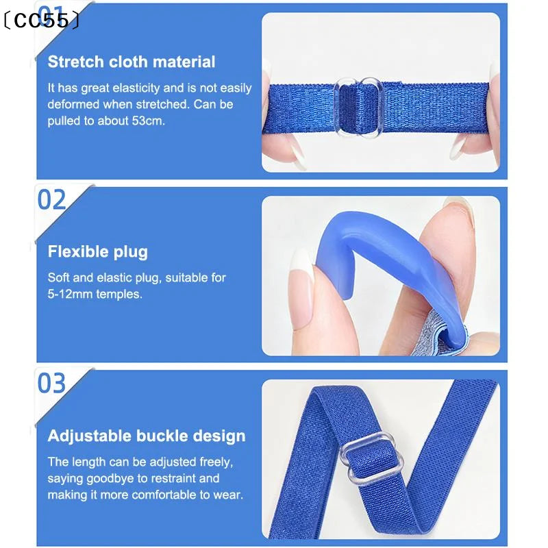 Eyeglass Anti-Loss Elastic Strap Retainer – Kids & Adults Eyeglass Strap Retainer Qst