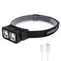 BORUiT 500LM COB LED Motion Sensor Headlamp USB-C Rechargeable LED Headlamp Qst black