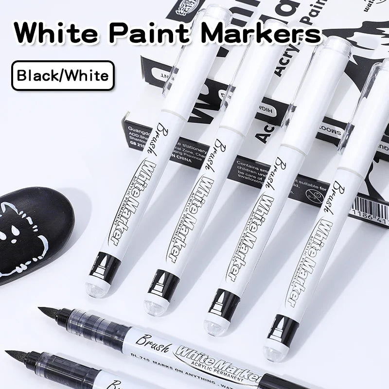 Acrylic Paint Markers – Permanent Pens for Fabric, Rock & Canvas Acrylic Paint Markers Qme