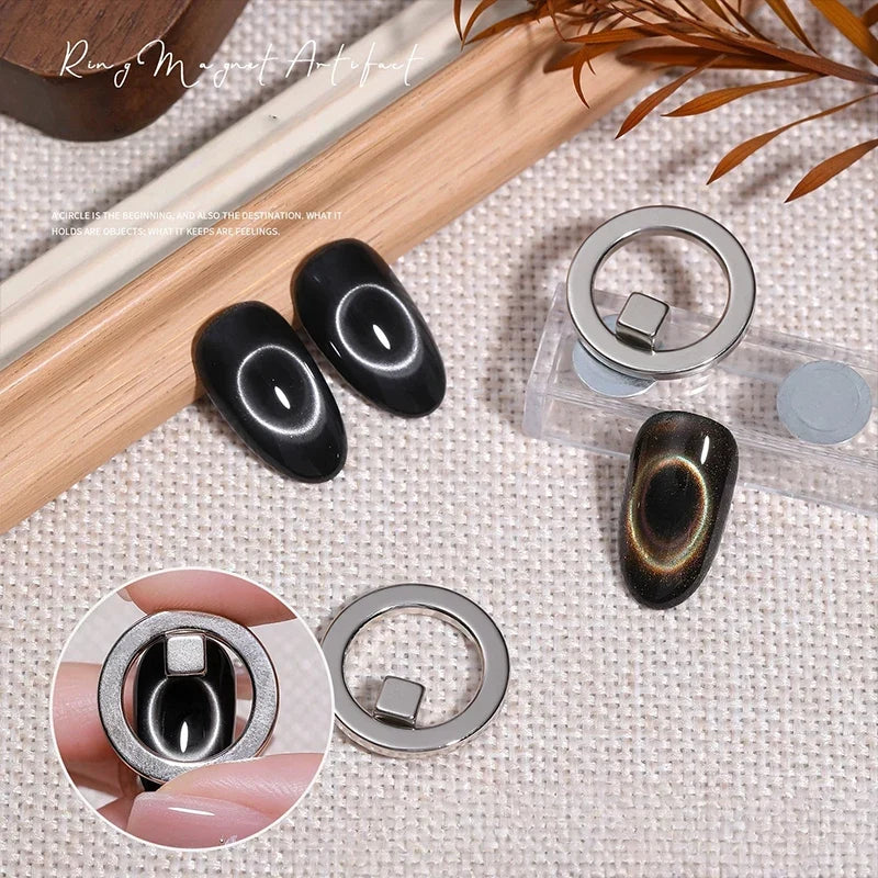 Qme Ring Magnet Cat Eye Nail Art Tool – 3-Second Effect Nail Art Magnet Qme