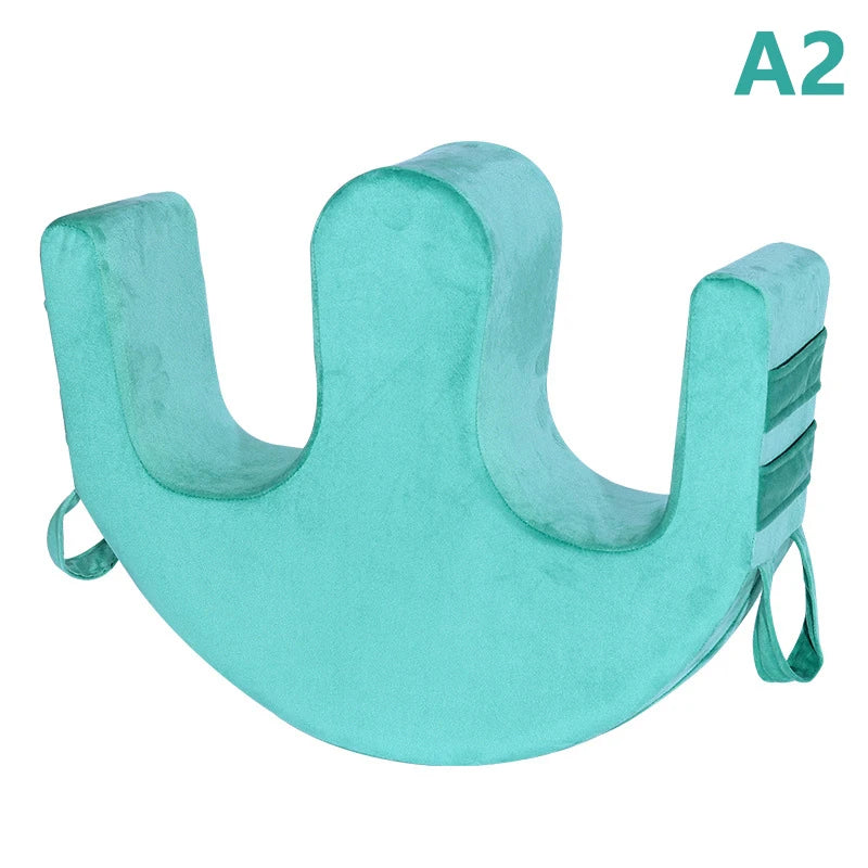 W-Type Bed Positioning Wedge Pillow – Turn Over Aid with Straps Bed Positioning Pillow Qst A2