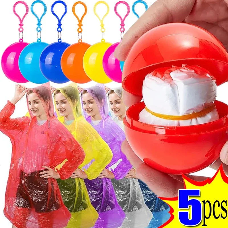 Portable Mini Disposable Rain Poncho – Compact Emergency Raincoat Emergency Rain Poncho Qme