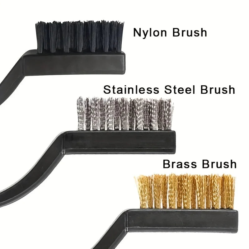 15-Piece Wire Brush Set – Stainless Steel, Brass & Nylon Wire Brush Set Qme