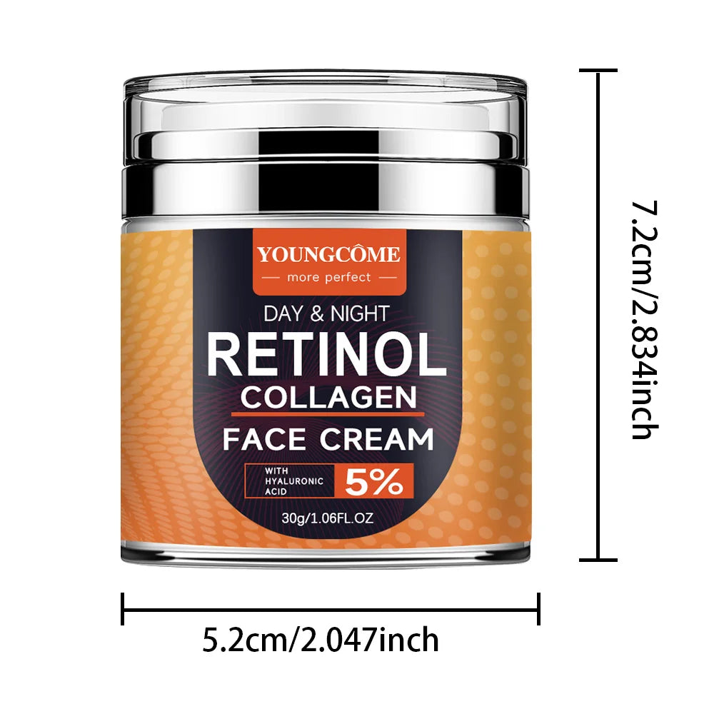 Retinol Face Cream with Collagen & Hyaluronic Acid | YOUNGCOME Retinol Face Cream Qst 30G
