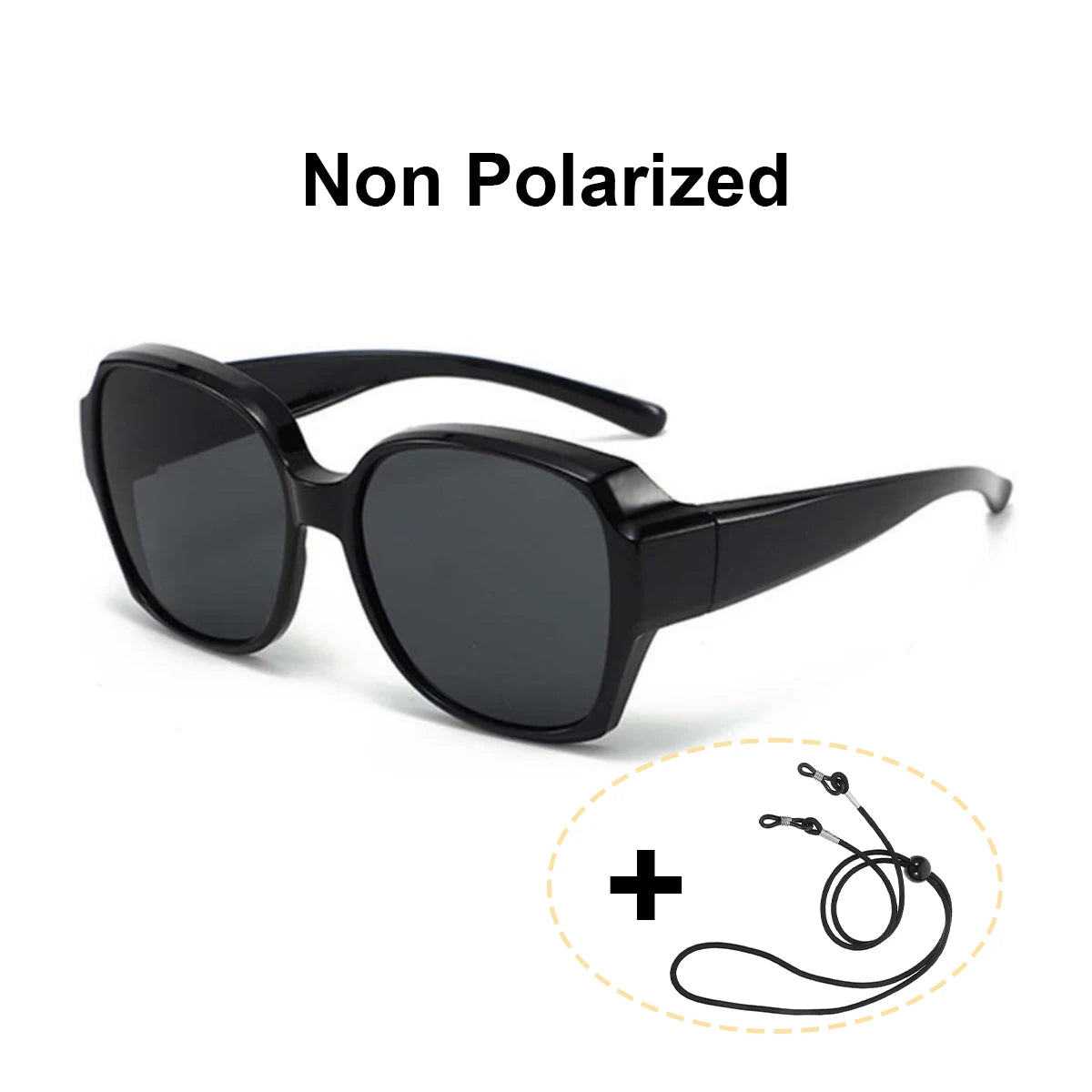 VOPHA Fit Over Glasses Sunglasses UV400 Wrap-Around Unisex Fit-Over Sunglasses Qst Black