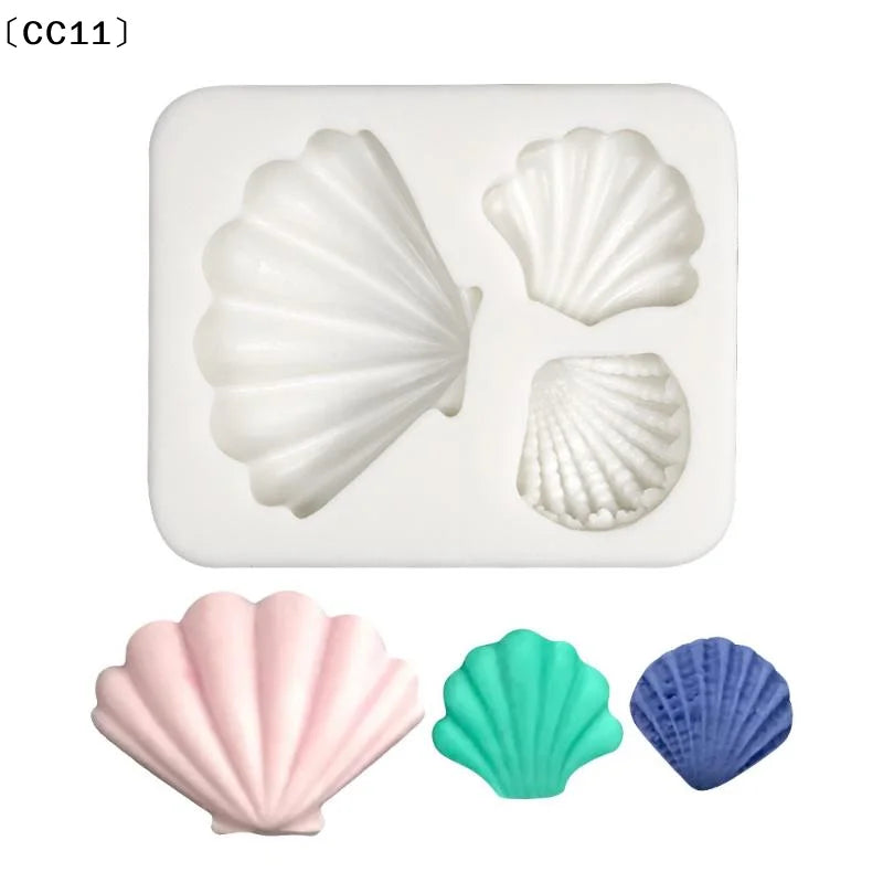 Shell & Pearl Silicone Fondant Mold – Sugarcraft Cake Decorating Silicone Fondant Mold Qme