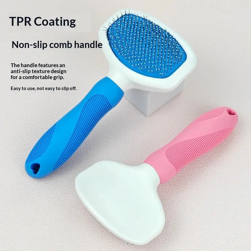 Gentle Cat & Dog Grooming Brush – Detangling Comb for Pets Pet Grooming Brush Qme