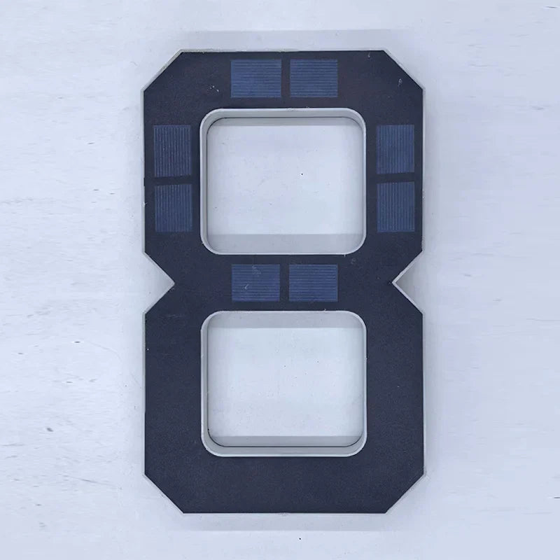 Solar LED House Number Light – Waterproof Modern Address Sign Solar Address Light Qme 4.7 inch digit 8