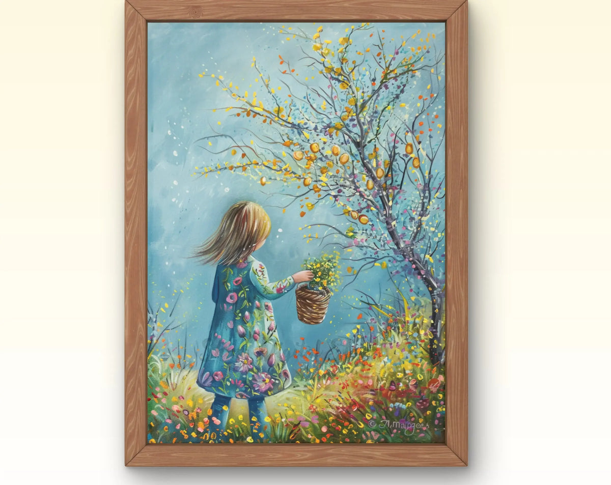 European Rural Scenery Canvas Print – Floral Wall Art Canvas Wall Art Qst