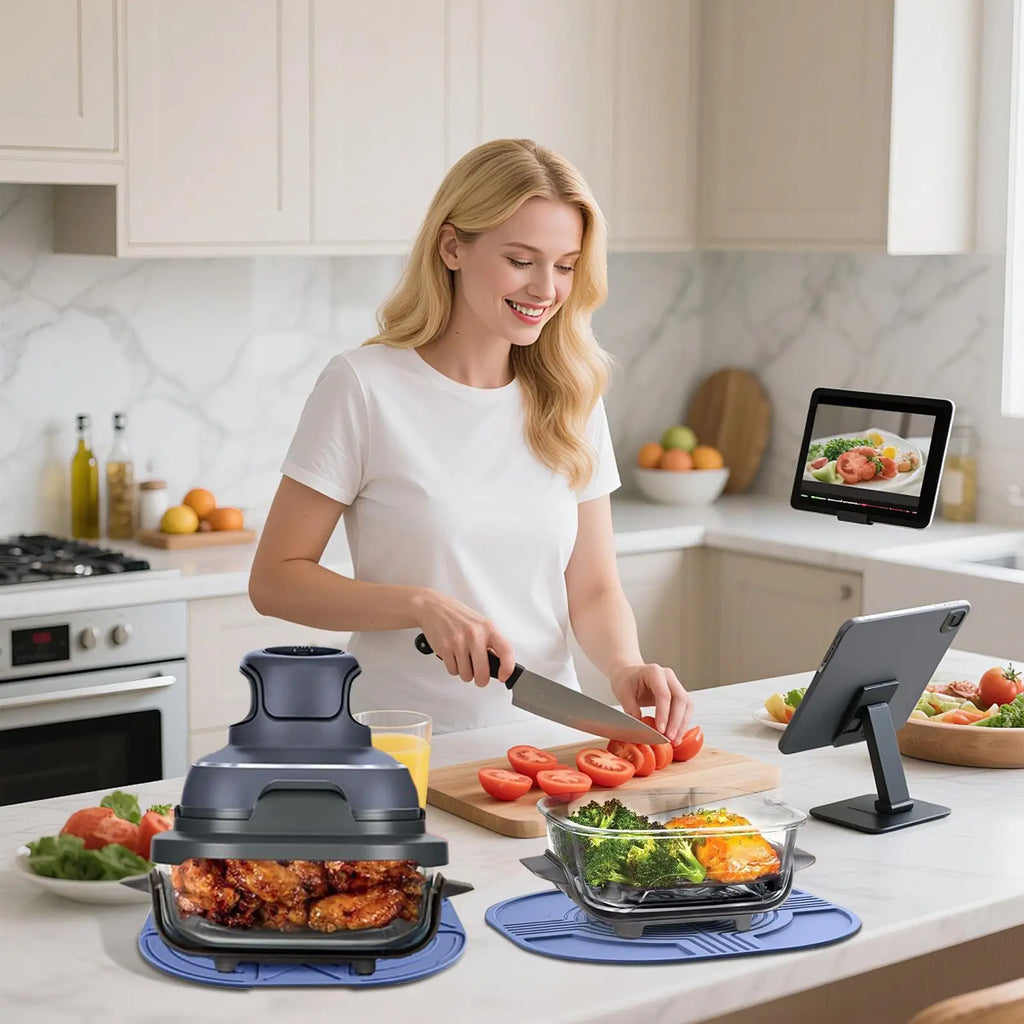 Silicone Air Fryer Mat – Non-Slip Kitchen Counter Protector Silicone Appliance Mat Qme