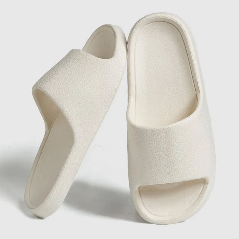 Women's Platform Cloud Slippers – EVA Soft Slide Sandals Platform Slide Slippers Qme B-White 42-43