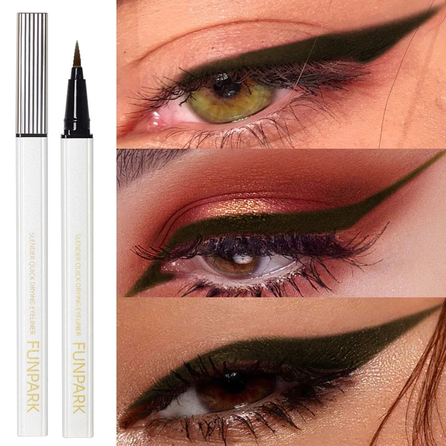 Women's Brown Liquid Eyeliner – Waterproof Long-Lasting Liner Liquid Eyeliner Qme