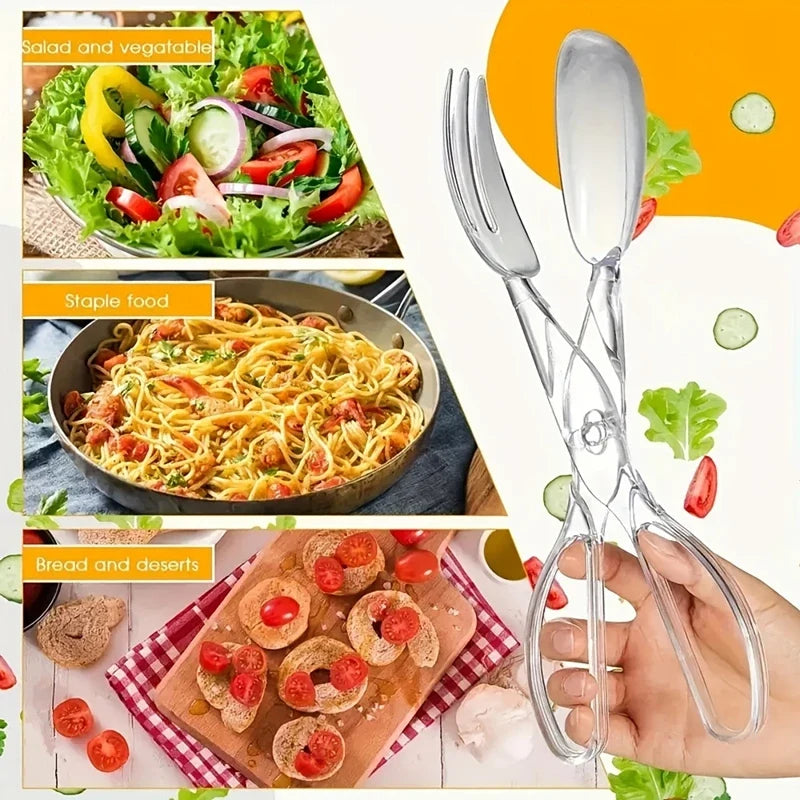 Non-Slip Buffet Food Tongs for BBQ, Salad & Kitchen Serving Kitchen Serving Tongs Qme