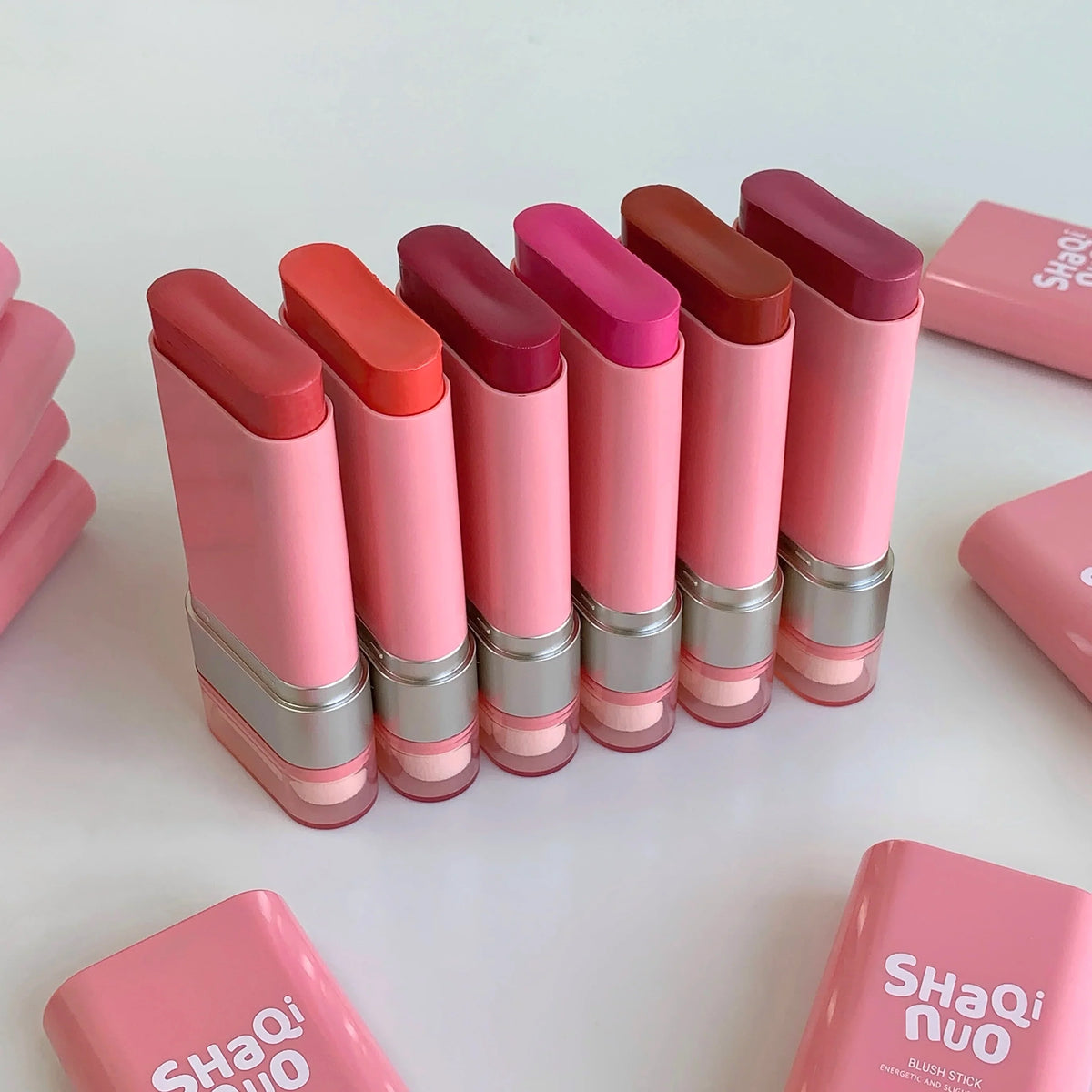 SHAQINUO Rotating Cream Blush Stick – Natural, Long-Lasting Cream Blush Stick Qme