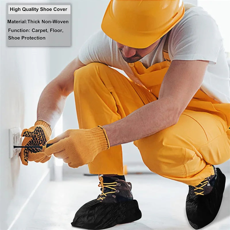 Disposable Non-Slip Shoe & Boot Covers – Nylon Foot Booties Disposable Shoe Covers Qme