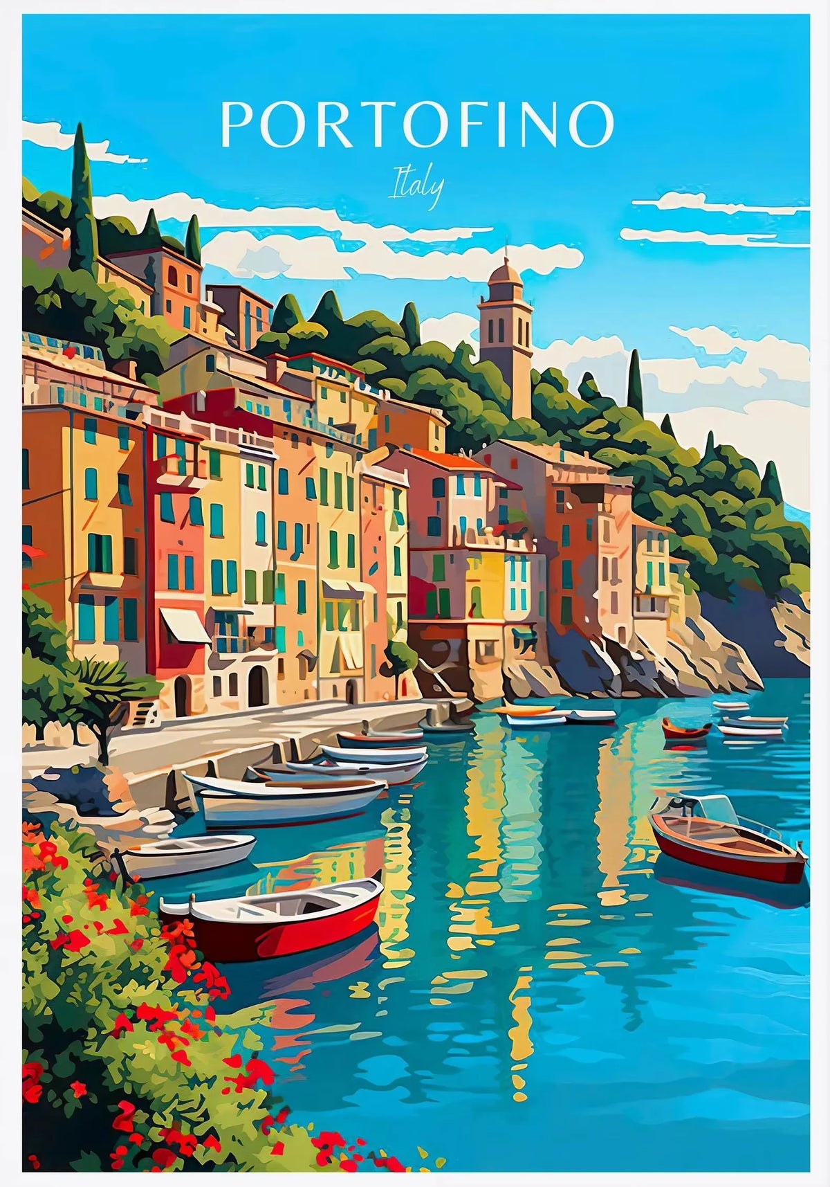 Italy City Travel Canvas Wall Art – Rome Venice Paris Poster