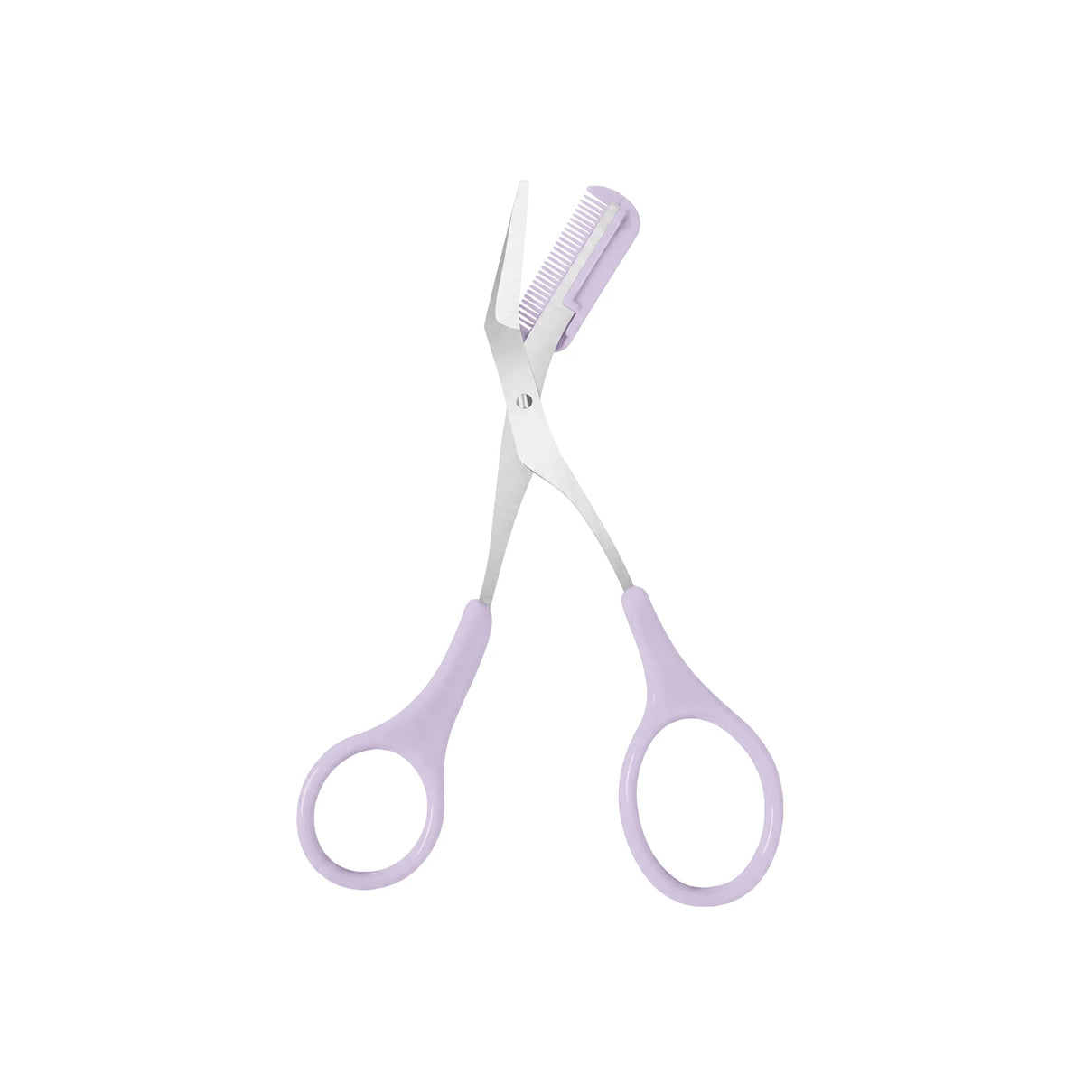 Eyebrow Scissors with Comb – Curved Precision Brow Trimmer Eyebrow Grooming Tool Qst purple-1pcs