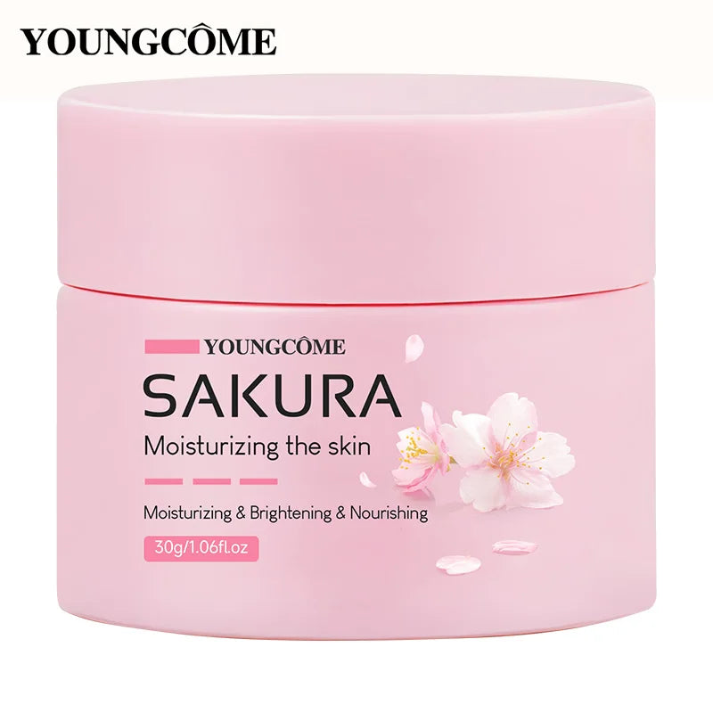 YOUNGCOME Sakura Essence Cream – Cherry Blossom Moisturizer Facial Moisturizer Cream Qst