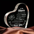 3D Acrylic Heart Sign Ornament – Heartfelt Mom Gift Decor Acrylic Sign Ornament Qme multicolour One Size
