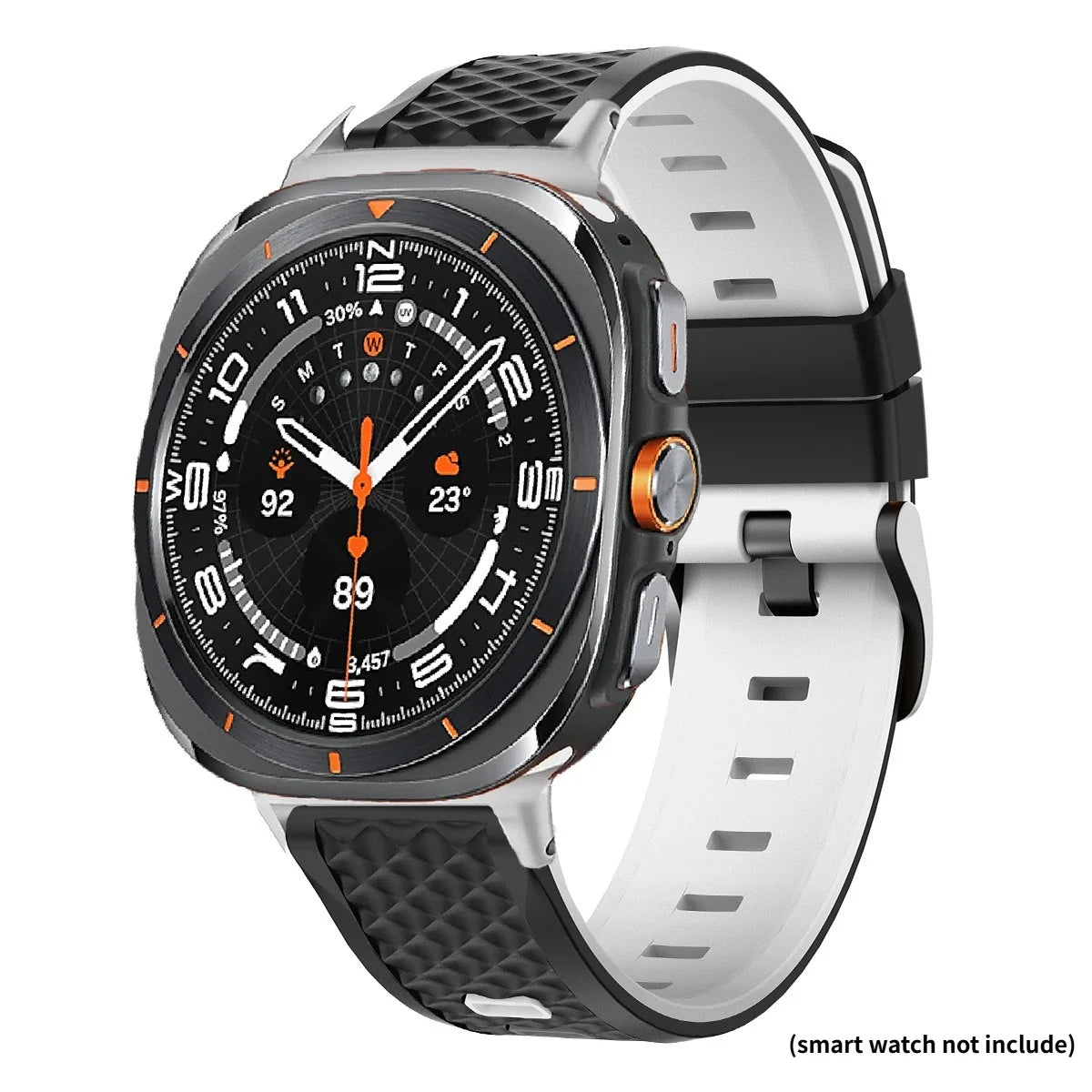Silicone Sport Band for Samsung Galaxy Watch Ultra 2 – 10 Colors Silicone Watch Band Qme Black White Watch9 Ultra 2(2026)