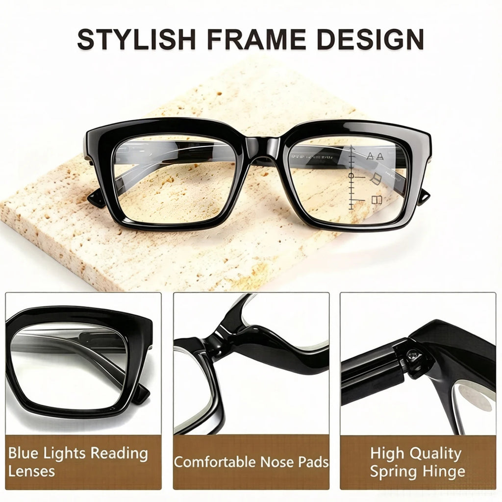 VOPHA Multifocal Progressive Reading Glasses | Blue Light Block Progressive Reading Glasses Qst