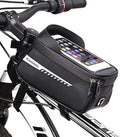 Waterproof Bike Phone Front Frame Bag | Handlebar Mount Pouch Bike Frame Bag Qme black