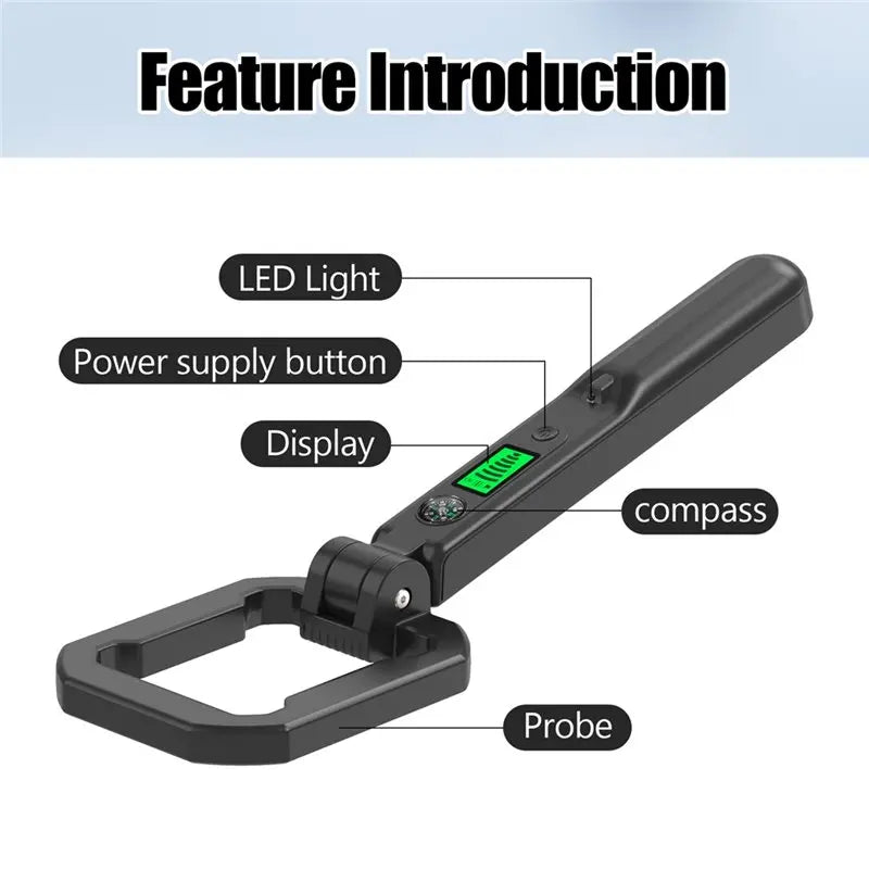 A02F Handheld Metal Detector with LED Display & Sensitivity Control Handheld Metal Detector Qme