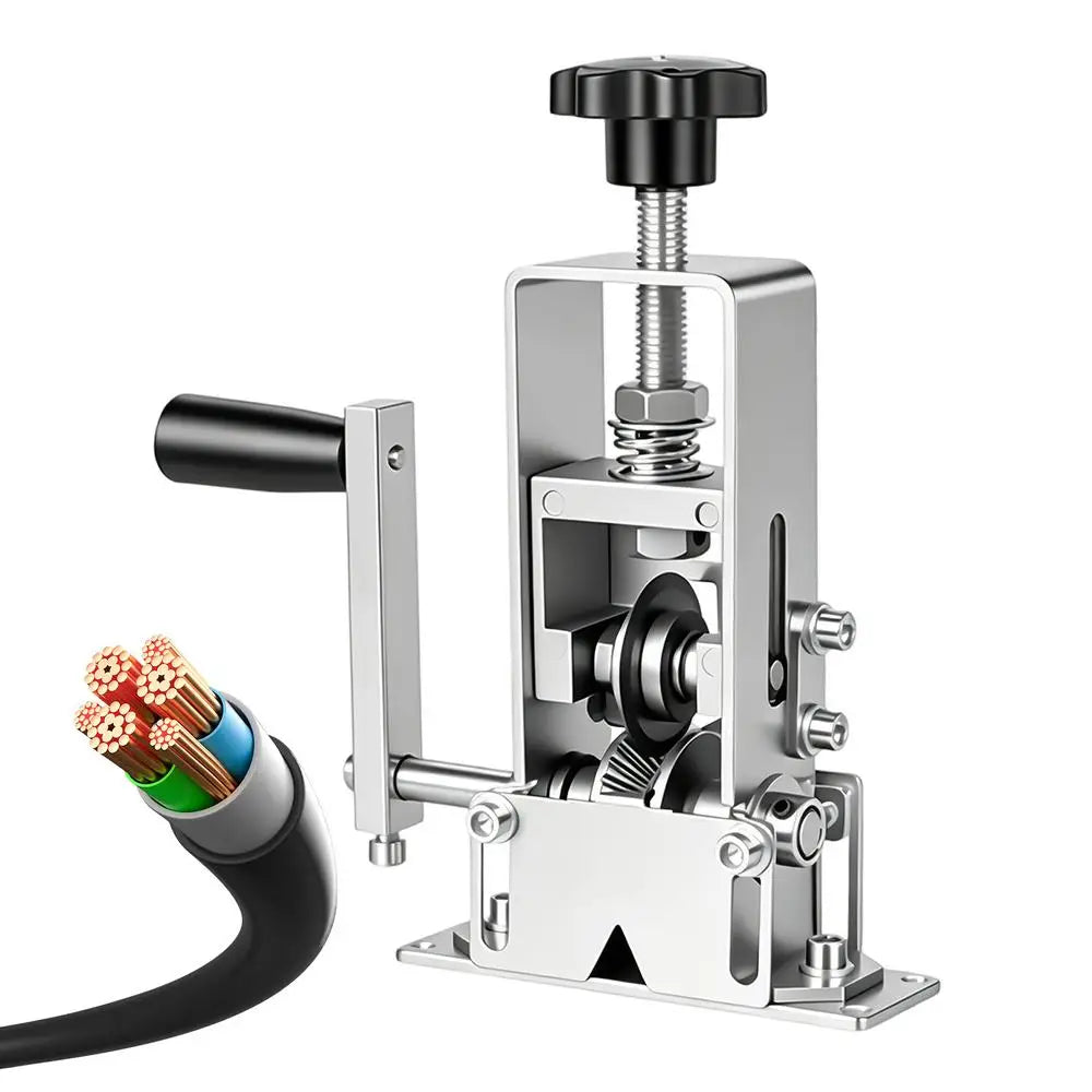 Drill Powered Wire Stripper – Portable Hand Crank Tool Wire Stripping Tool Qme China Mainland Silver